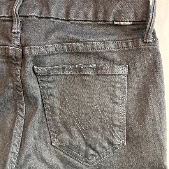 Mother Jeans Skinny Looker Ankle Fray Wash: Guilty (Black) Distressed Sz 25 - Picture 5 of 10